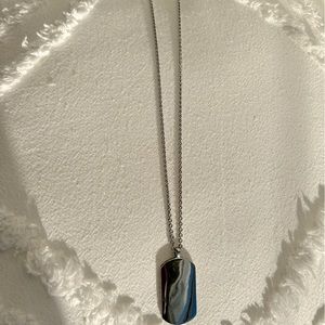 Banana Republic silver dog chain necklace with rhinestones all around the tag.